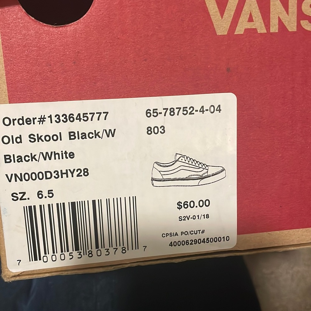 Blk white Oldskool vans